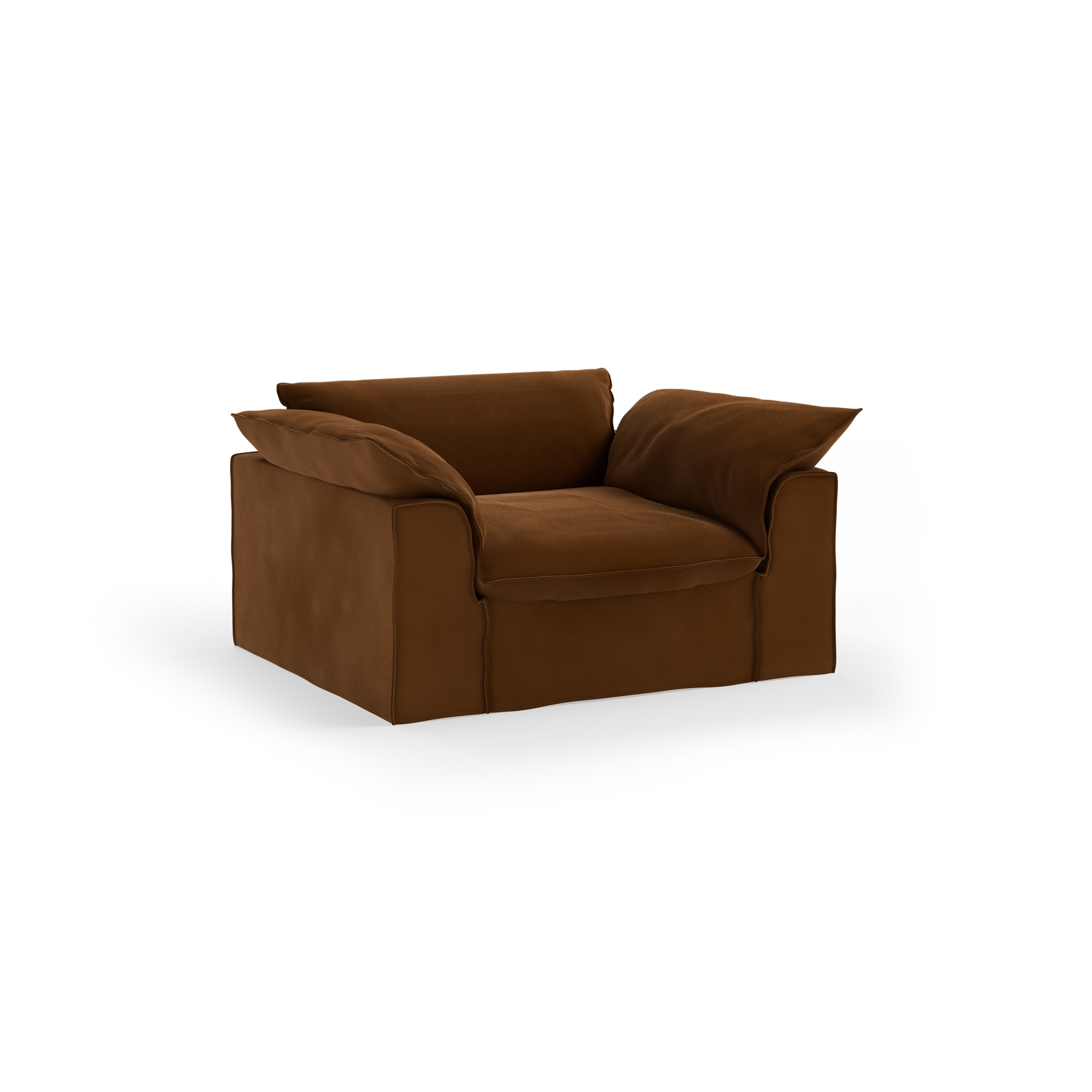 Nomad couch: loveseat, royal velvet, caramel - Image 2