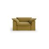 Nomad couch: loveseat, linen, burnt ochre