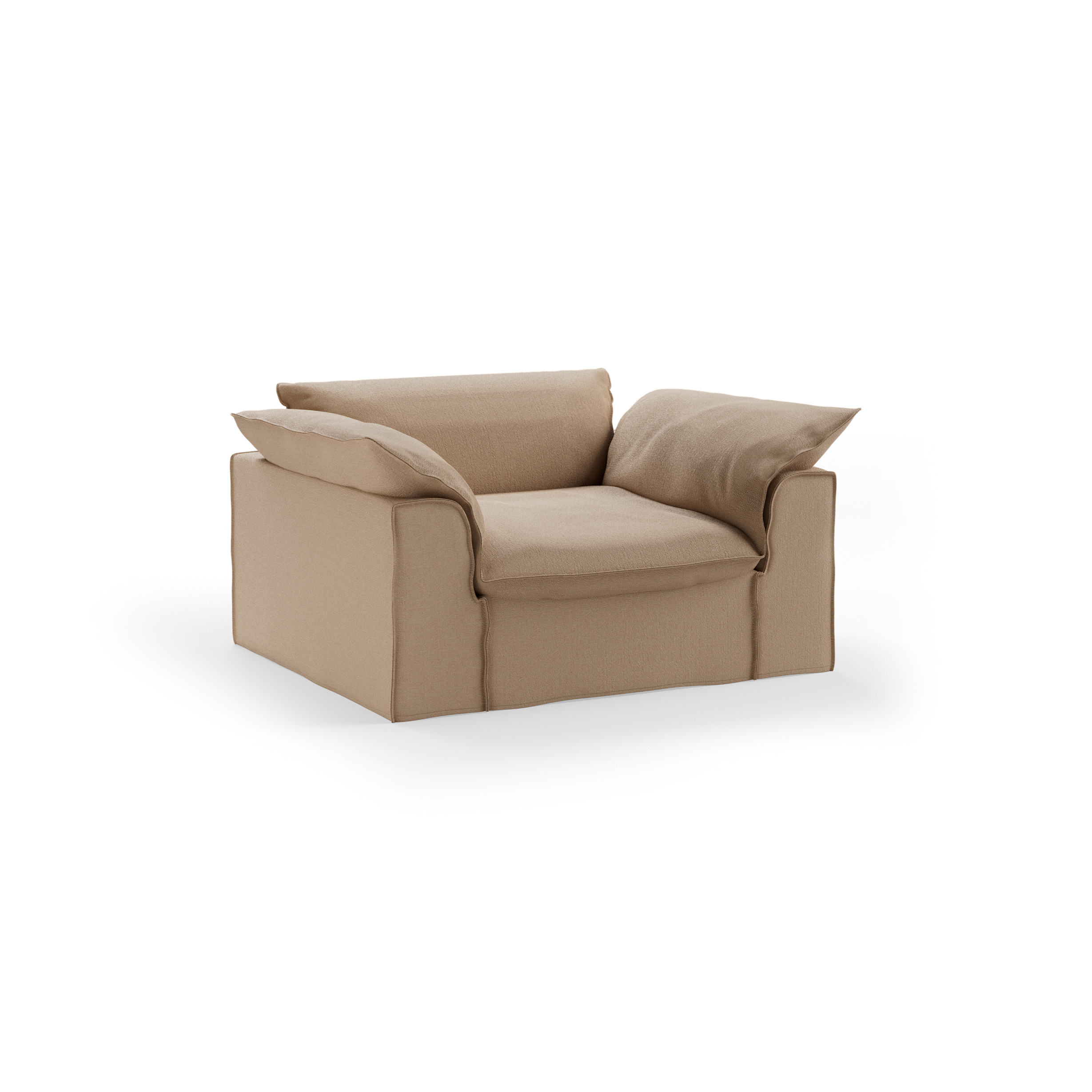 Nomad couch: loveseat, knotted, sand - Image 2