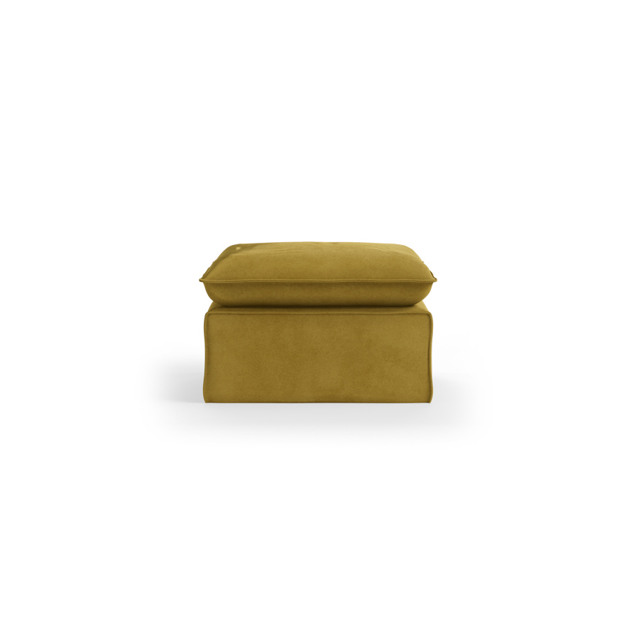 Nomad couch: hocker, royal velvet, thai curry