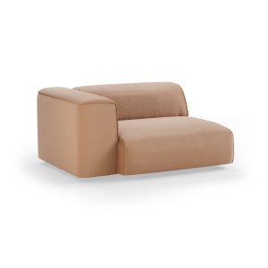 Alternative view of FLAKE couch: element left XL, corduroy rib, brown