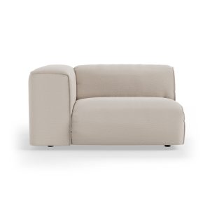 FLAKE couch: element left 1,5-seat, cosy, beige