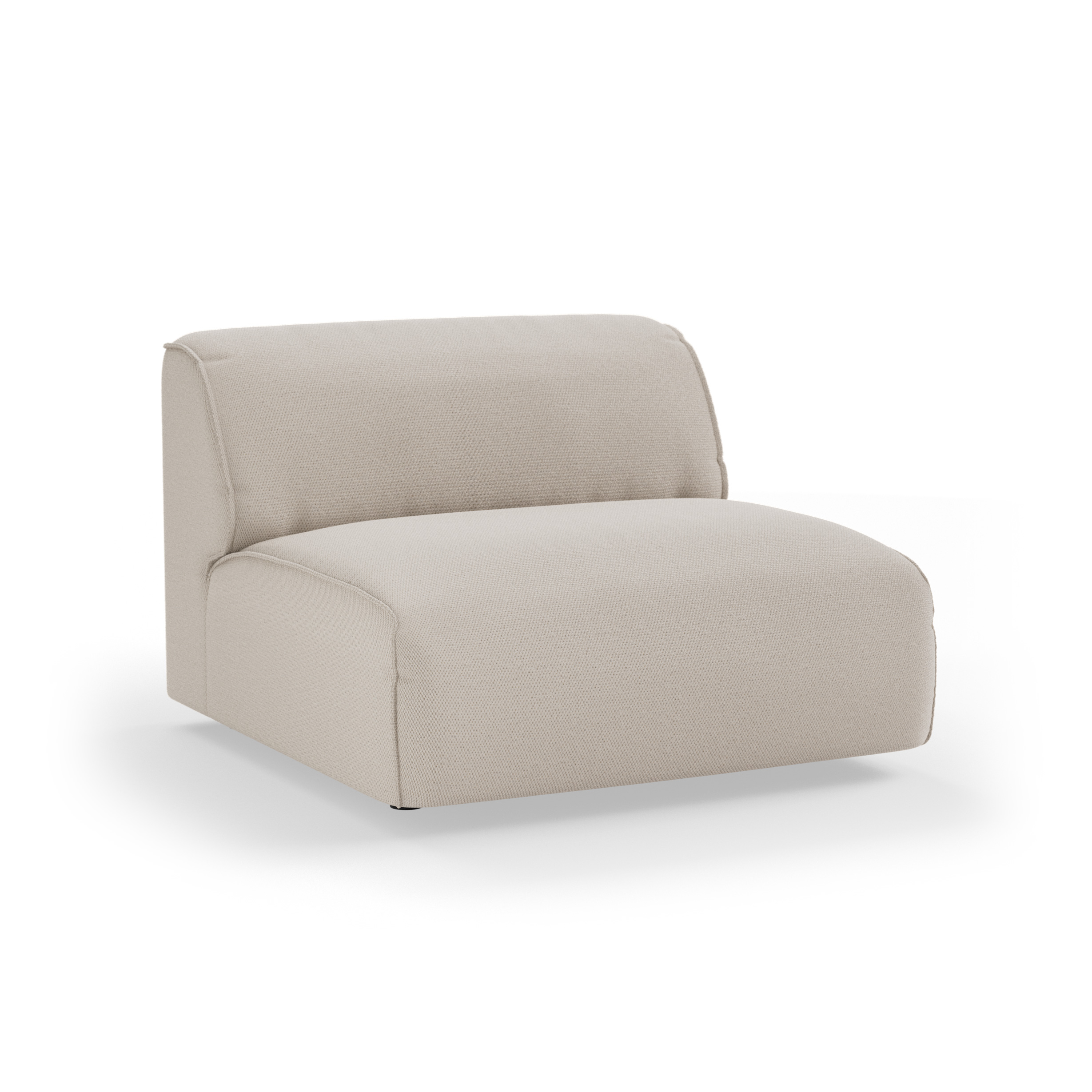 FLAKE couch: element middle 1,5-seat, cosy, beige - Image 2