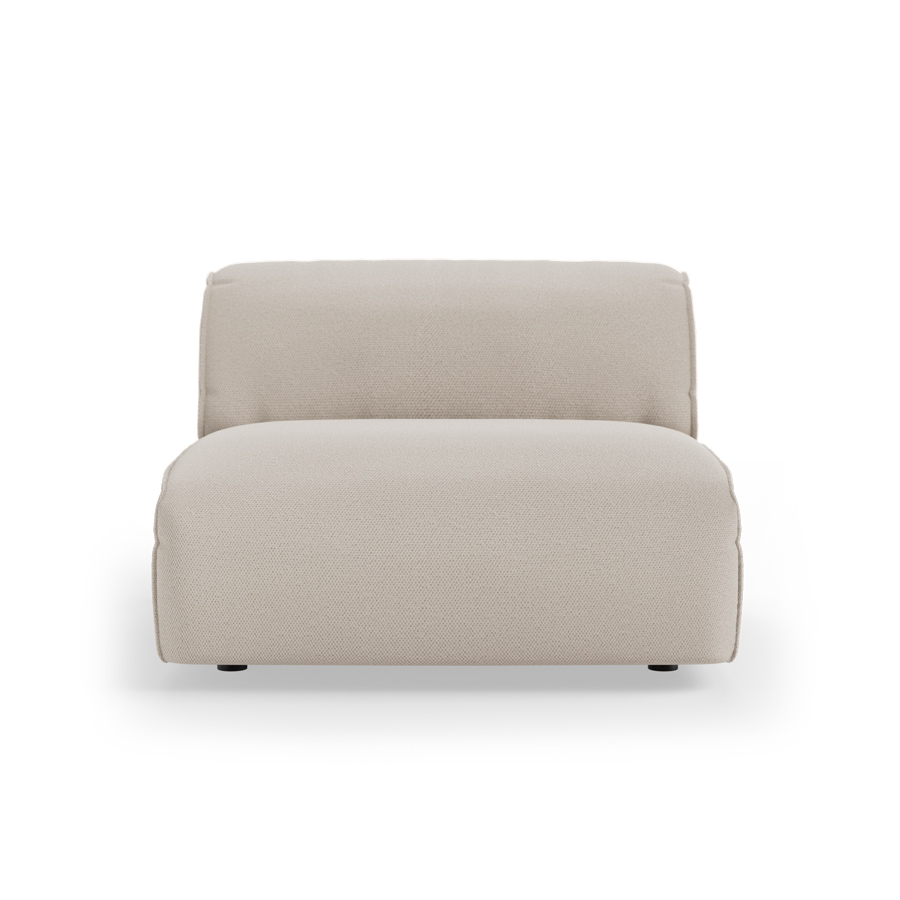FLAKE couch: element middle 1,5-seat, cosy, beige