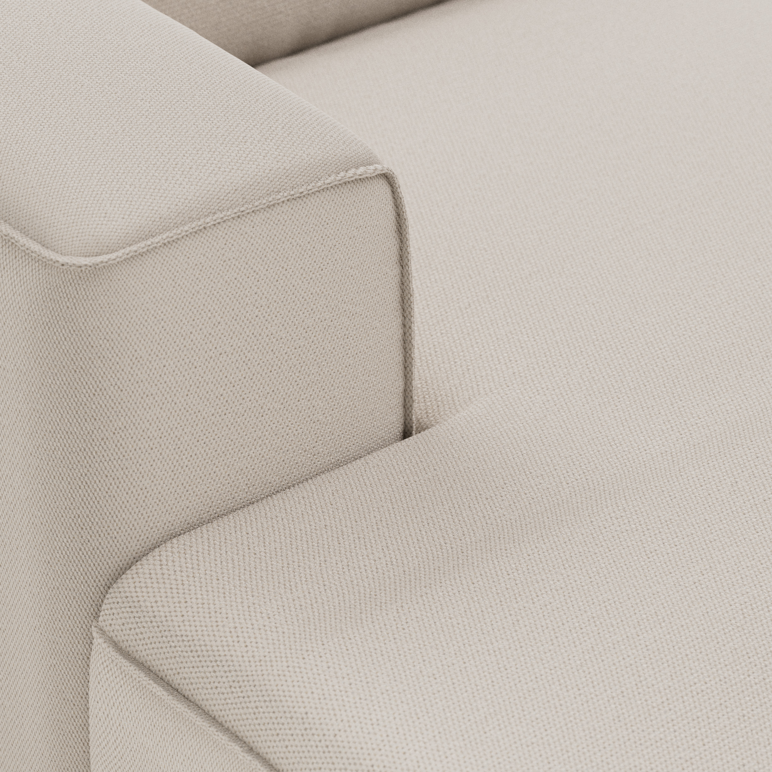 FLAKE couch: element left divan, cosy, beige - Image 3