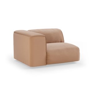 Alternative view of FLAKE couch: element left, corduroy rib, brown