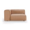 FLAKE couch: element left 1,5-seat, corduroy rib, brown