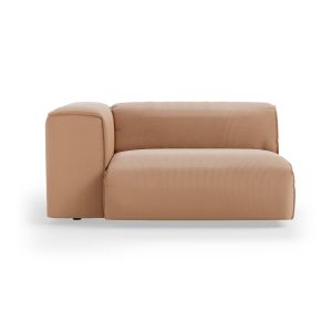 FLAKE couch: element left XL, corduroy rib, brown