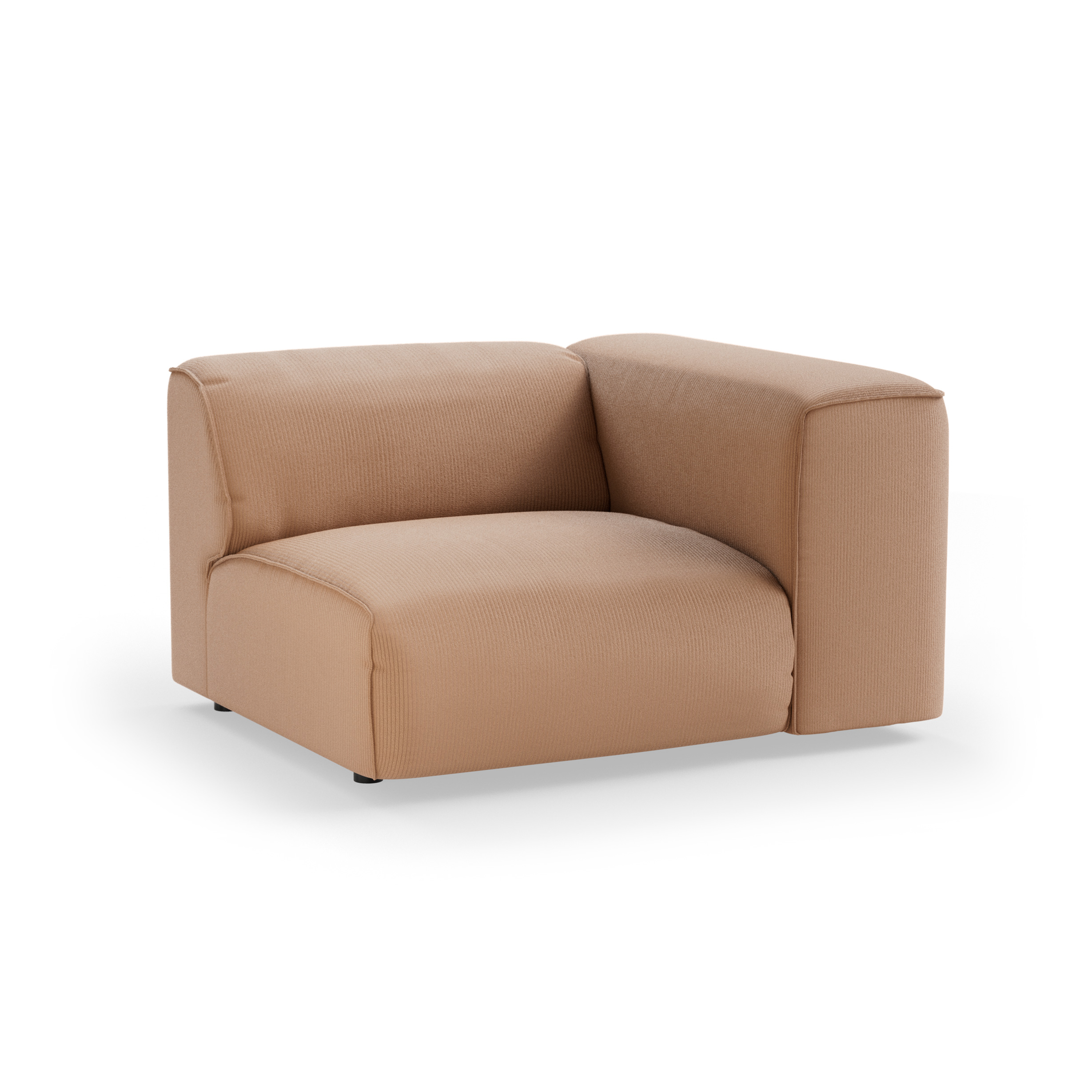 FLAKE couch: element right, corduroy rib, brown - Image 2