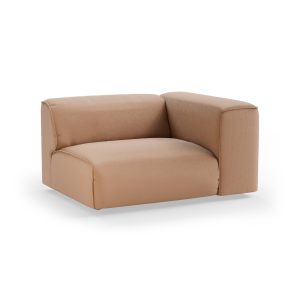 Alternative view of FLAKE couch: element right 1,5-seat, corduroy rib, brown