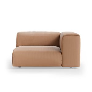 FLAKE couch: element right 1,5-seat, corduroy rib, brown