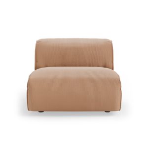 FLAKE couch: element middle, corduroy rib, brown