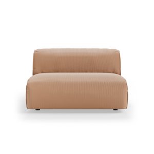 FLAKE couch: element middle XL, corduroy rib, brown