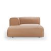 FLAKE couch: element left divan, corduroy rib, brown