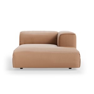 FLAKE couch: element right divan, corduroy rib, brown
