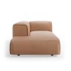 FLAKE couch: element left longchair, corduroy rib, brown