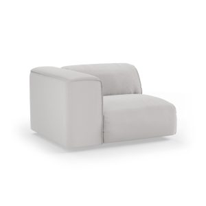 Alternative view of FLAKE couch: element left, corduroy rib, cream