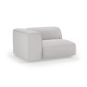 Alternative view of FLAKE couch: element left 1,5-seat, corduroy rib, cream