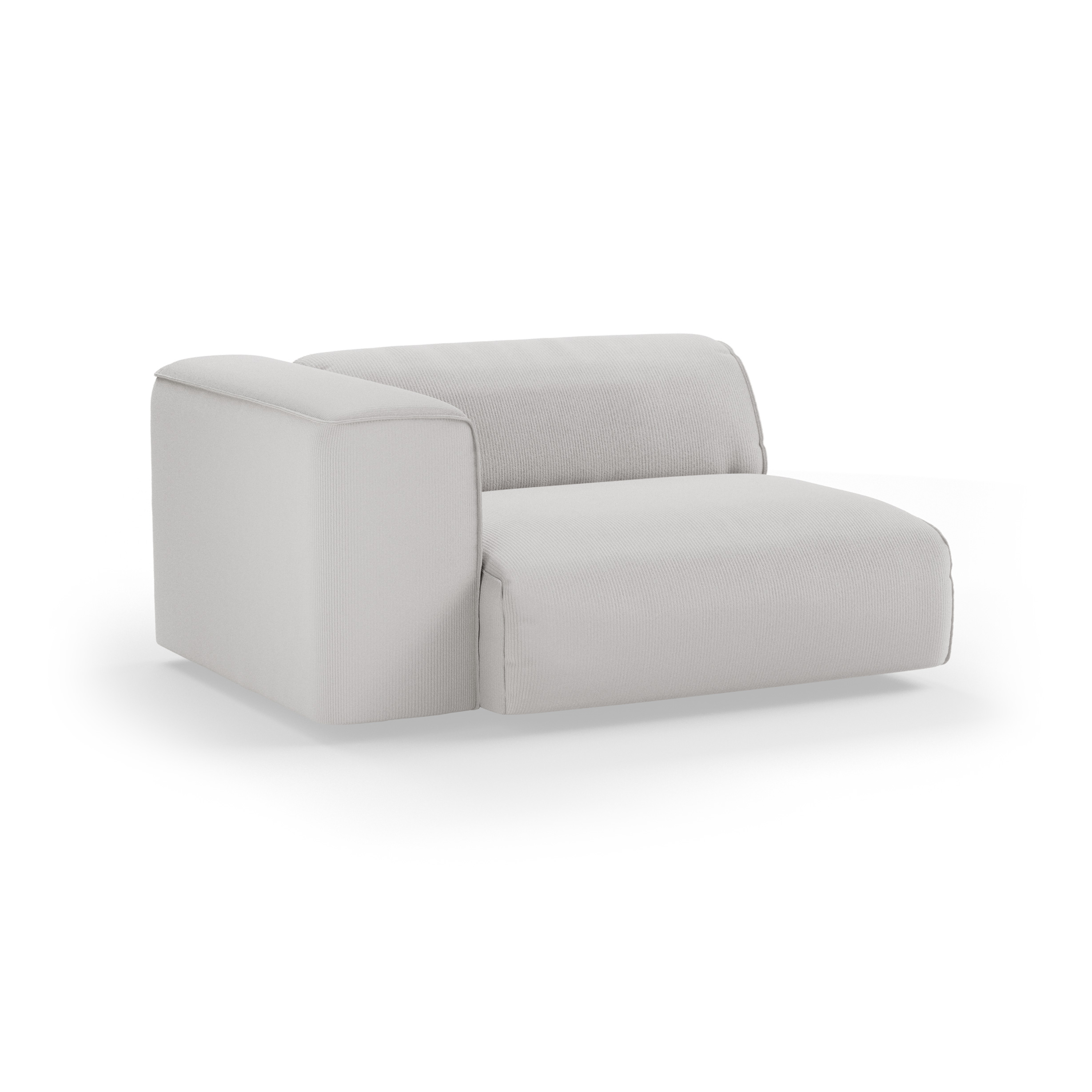 FLAKE couch: element left XL, corduroy rib, cream - Image 2