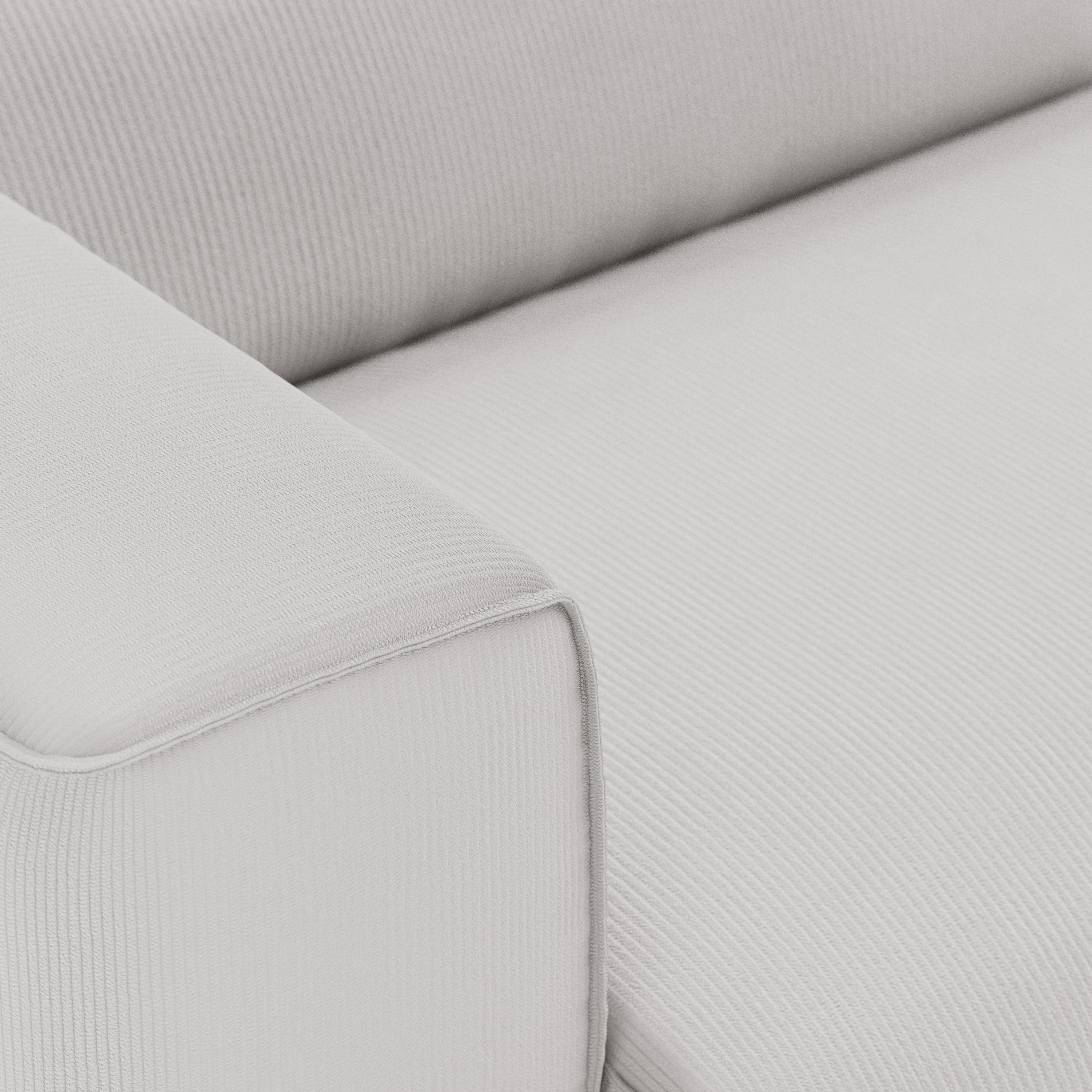 FLAKE couch: element left XL, corduroy rib, cream - Image 3