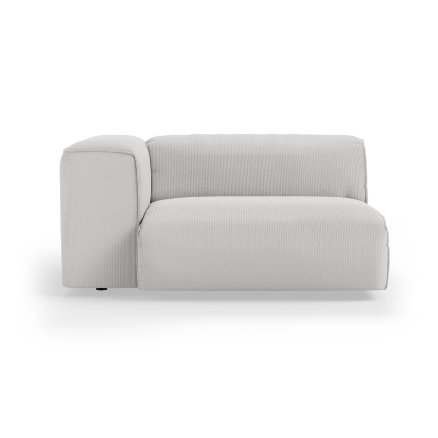 FLAKE couch: element left XL, corduroy rib, cream