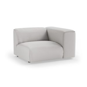 Alternative view of FLAKE couch: element right, corduroy rib, cream
