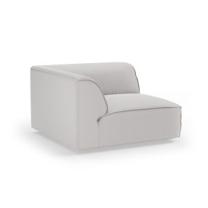 Alternative view of FLAKE couch: element corner, corduroy rib, cream