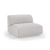FLAKE couch: element middle 1,5-seat, corduroy rib, cream - Image 2