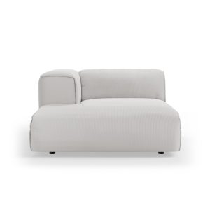 FLAKE couch: element left divan, corduroy rib, cream