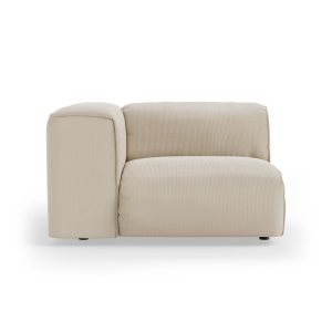 FLAKE couch: element left, corduroy rib, hay