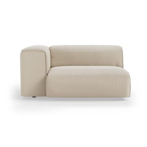 FLAKE couch: element left XL, corduroy rib, hay