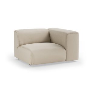 Alternative view of FLAKE couch: element right, corduroy rib, hay