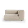 FLAKE couch: element right 1,5-seat, corduroy rib, hay