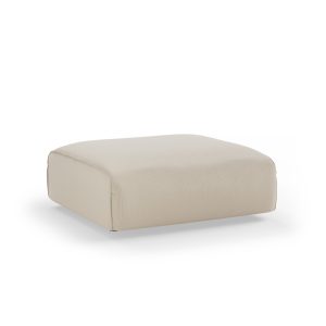 Alternative view of FLAKE couch: element hocker, corduroy rib, hay