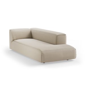 Alternative view of FLAKE couch: element right longchair, corduroy rib, hay