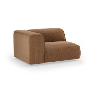 Alternative view of FLAKE couch: element left 1,5-seat, corduroy velvet, aged gold