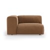FLAKE couch: element left 1,5-seat, corduroy velvet, aged gold