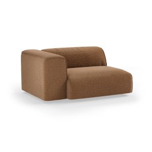 Alternative view of FLAKE couch: element left XL, corduroy velvet, aged gold