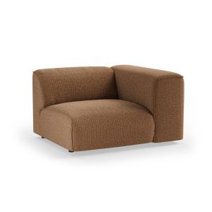 Alternative view of FLAKE couch: element right, corduroy velvet, aged gold