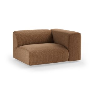 Alternative view of FLAKE couch: element right 1,5-seat, corduroy velvet, aged gold