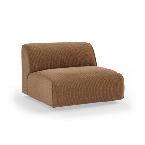 Alternative view of FLAKE couch: element middle 1,5-seat, cord. velvet, aged gold