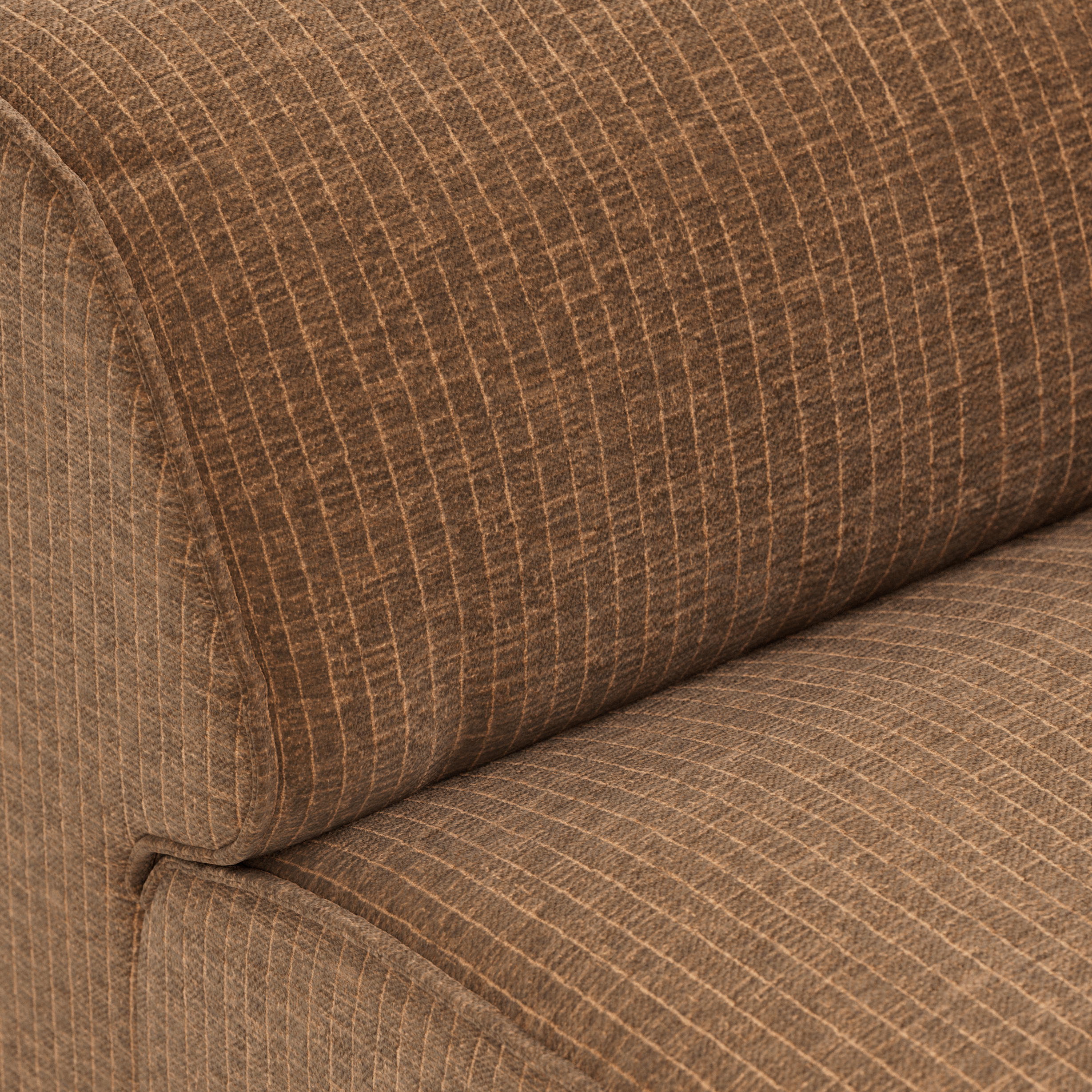 FLAKE couch: element middle 1,5-seat, cord. velvet, aged gold - Image 3