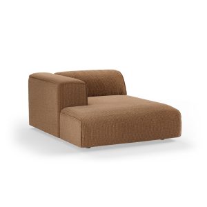 Alternative view of FLAKE couch: element left divan, corduroy velvet, aged gold