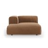 FLAKE couch: element left divan, corduroy velvet, aged gold