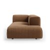 FLAKE couch: element right longchair, cord. velvet, aged gold