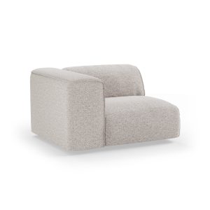 Alternative view of FLAKE couch: element left, sneak, light grey