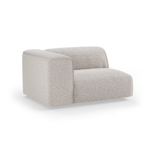 Alternative view of FLAKE couch: element left 1,5-seat, sneak, light grey