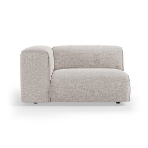 FLAKE couch: element left 1,5-seat, sneak, light grey