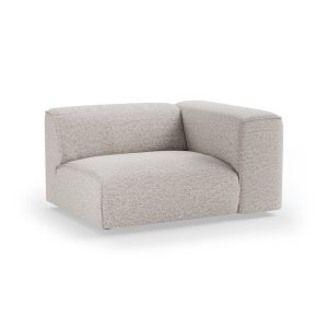 Alternative view of FLAKE couch: element right 1,5-seat, sneak, light grey