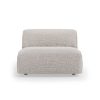 FLAKE couch: element middle 1,5-seat, sneak, light grey